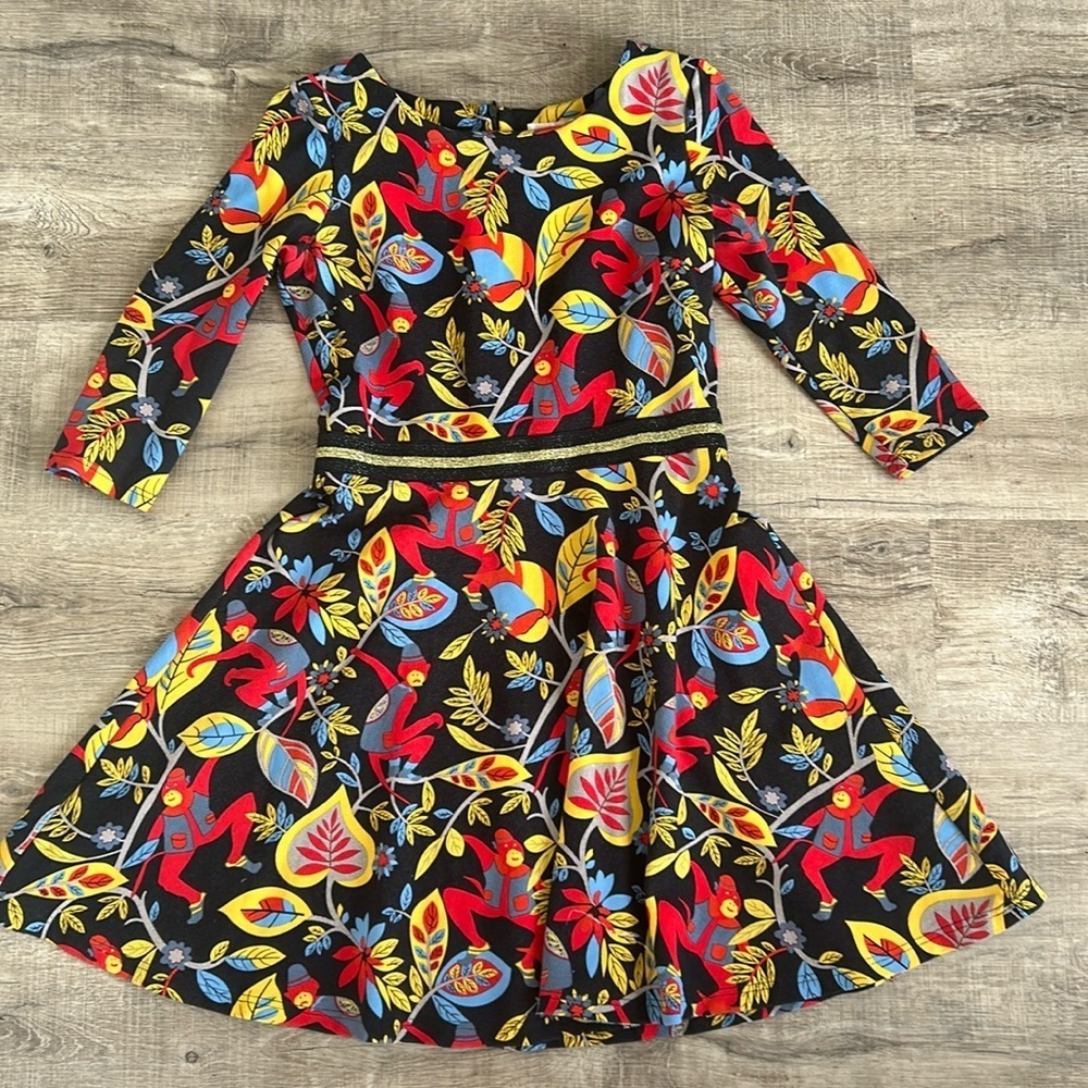 ModCloth / Traffic People monkey print fit and flare dress size L - Picture 4 of 11